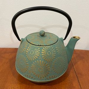 World Market Plum Flower Cast Iron Teapot